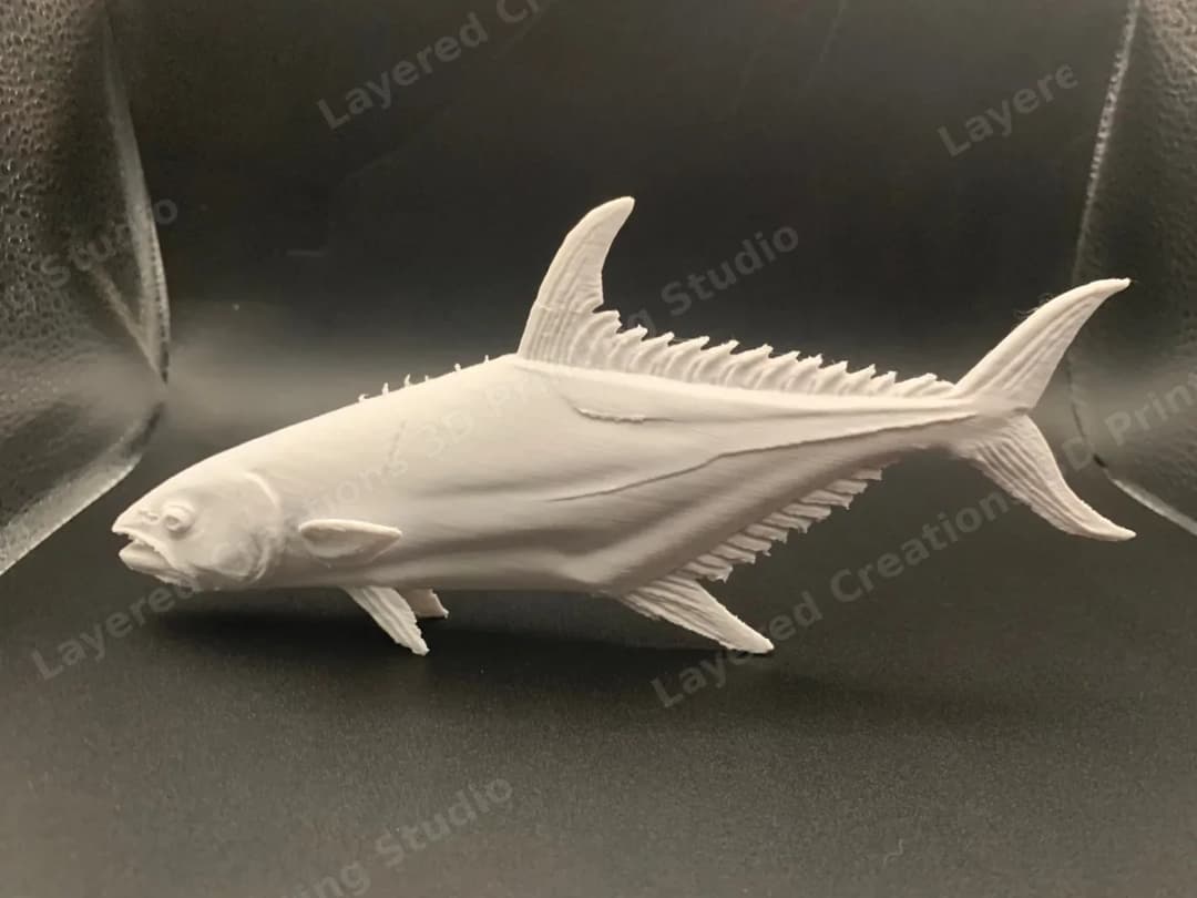 The completed 3D printed fish master model